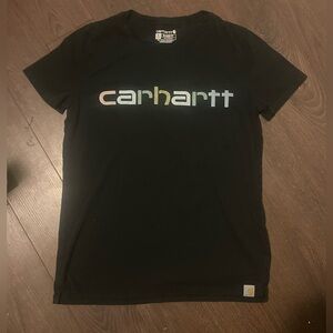 Carhartt Black Tee with Multicolor Logo